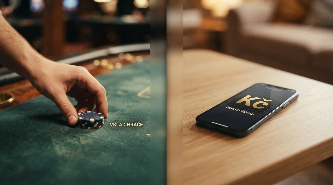 Porovnání dvou cest: bonus s vkladem (hráč vkládá vlastní peníze) vs bonus bez vkladu (peníze připisuje casino)
