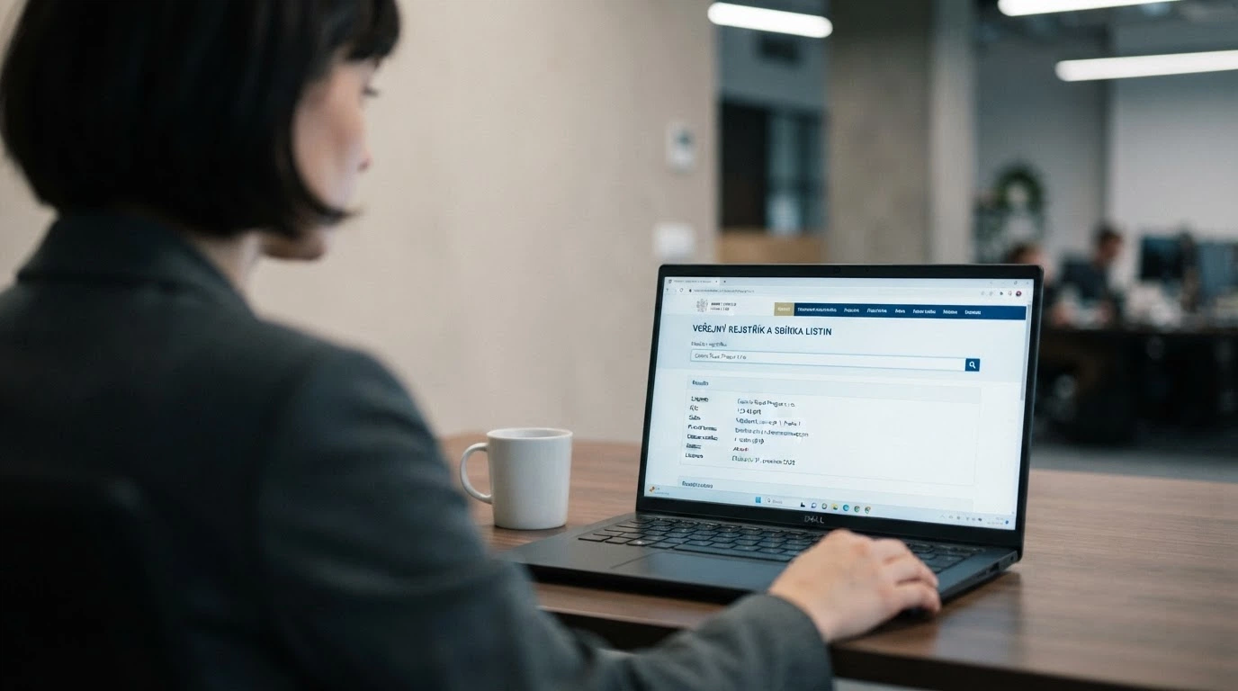 Obrazovka s veřejným registrem Ministerstva financí ČR — ověření licence online casina
