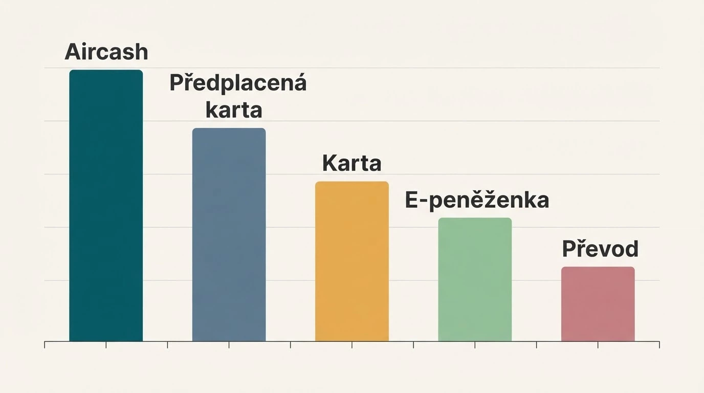 Srovnávací tabulka českých online casin podle dostupných údajů o rychlosti výplaty