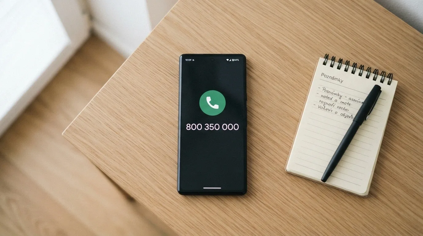 Telefon a kontaktní formulář — linky pomoci pro hráče v ČR